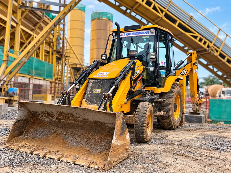 MKT JCB at an industrial site