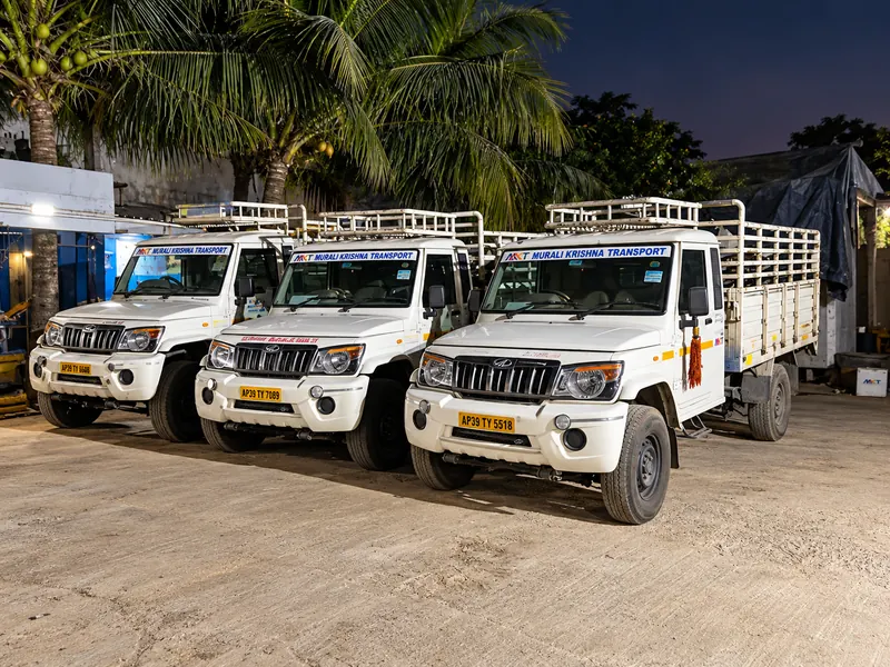 MKT pickup vehicles lined up in the yard